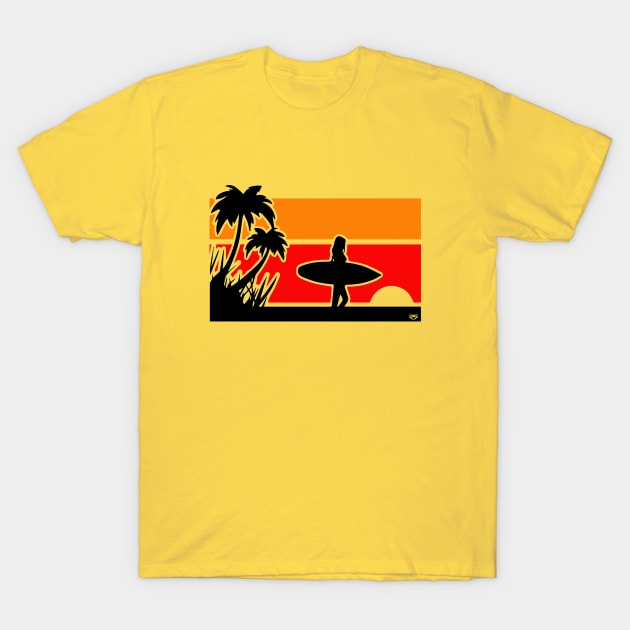 Summertime Surf T-Shirt by Rob Smid Designs